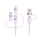 Kabel USAMS Kabel 2xUSB-C/USB/Micro-USB/Lightning 6w1 1,2m 100W fiolet